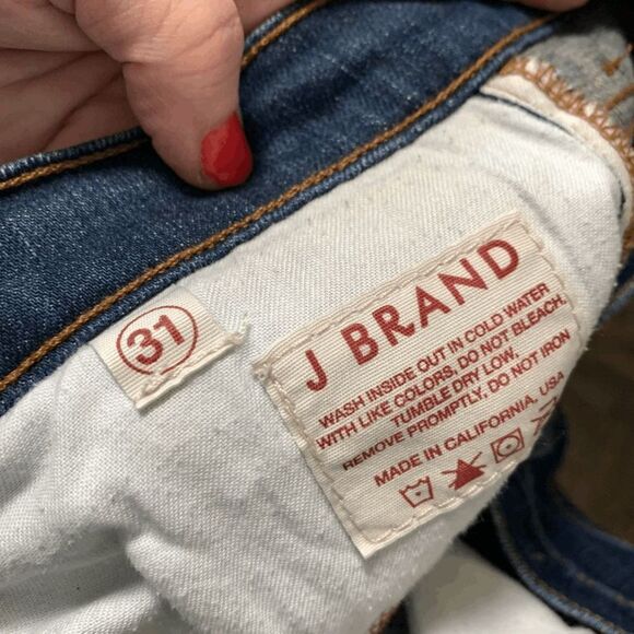 J Brand 3910 Aruba Button & Zip Fly 5 Pocket Style Denim Jeans Blue Size 31 - Picture 3 of 6